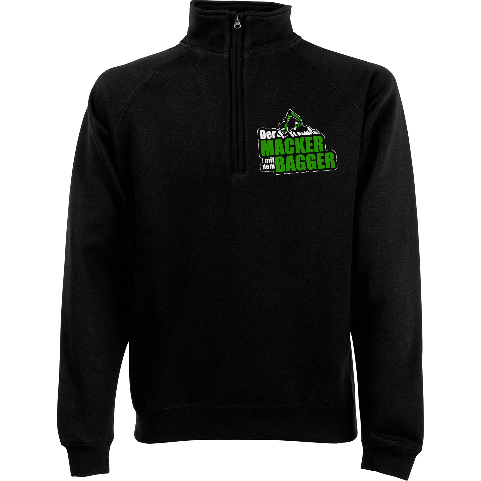 Der Macker mit dem Bagger - Pullover - Logo NEU [schwarz]