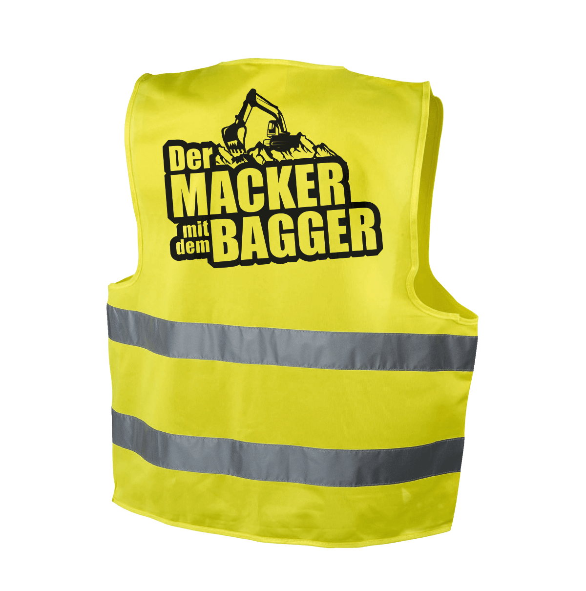 Der Macker mit dem Bagger - Warnweste [gelb]