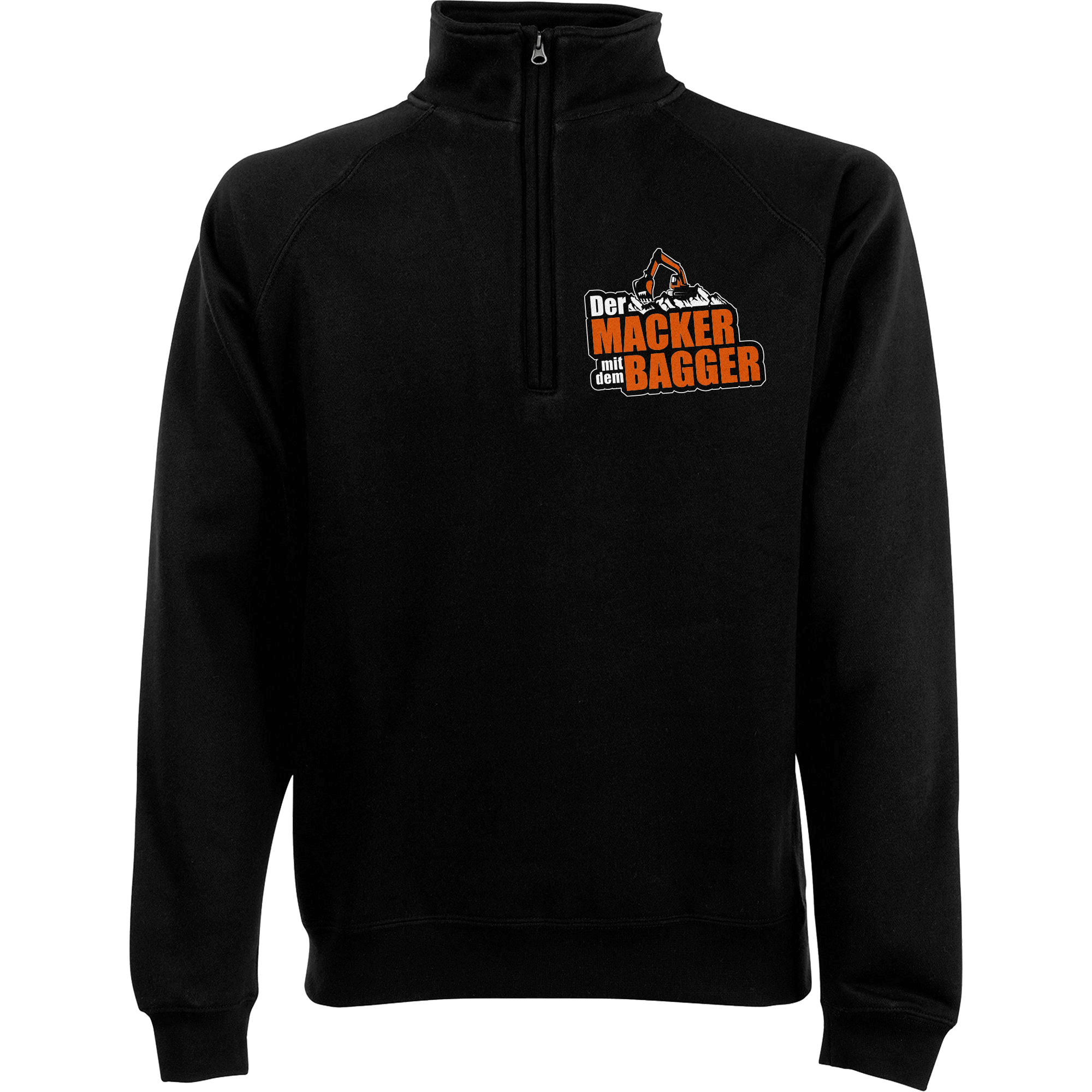 Der Macker mit dem Bagger - Pullover - Logo [schwarz]