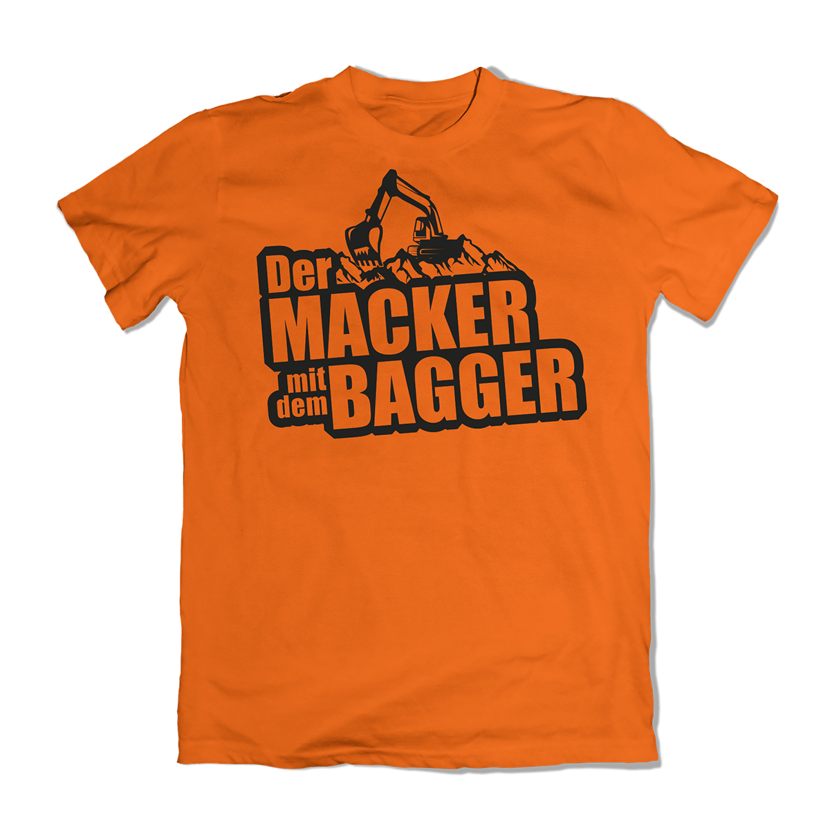Der Macker mit dem Bagger - T-Shirt [orange]