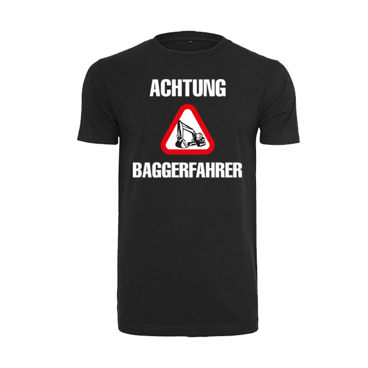 Der Macker mit dem Bagger - T-Shirt Achtung Baggerfahrer [schwarz]