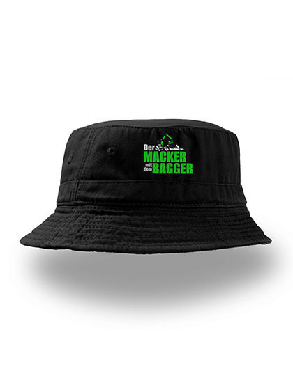 Der Macker mit dem Bagger - Fischerhut [schwarz]