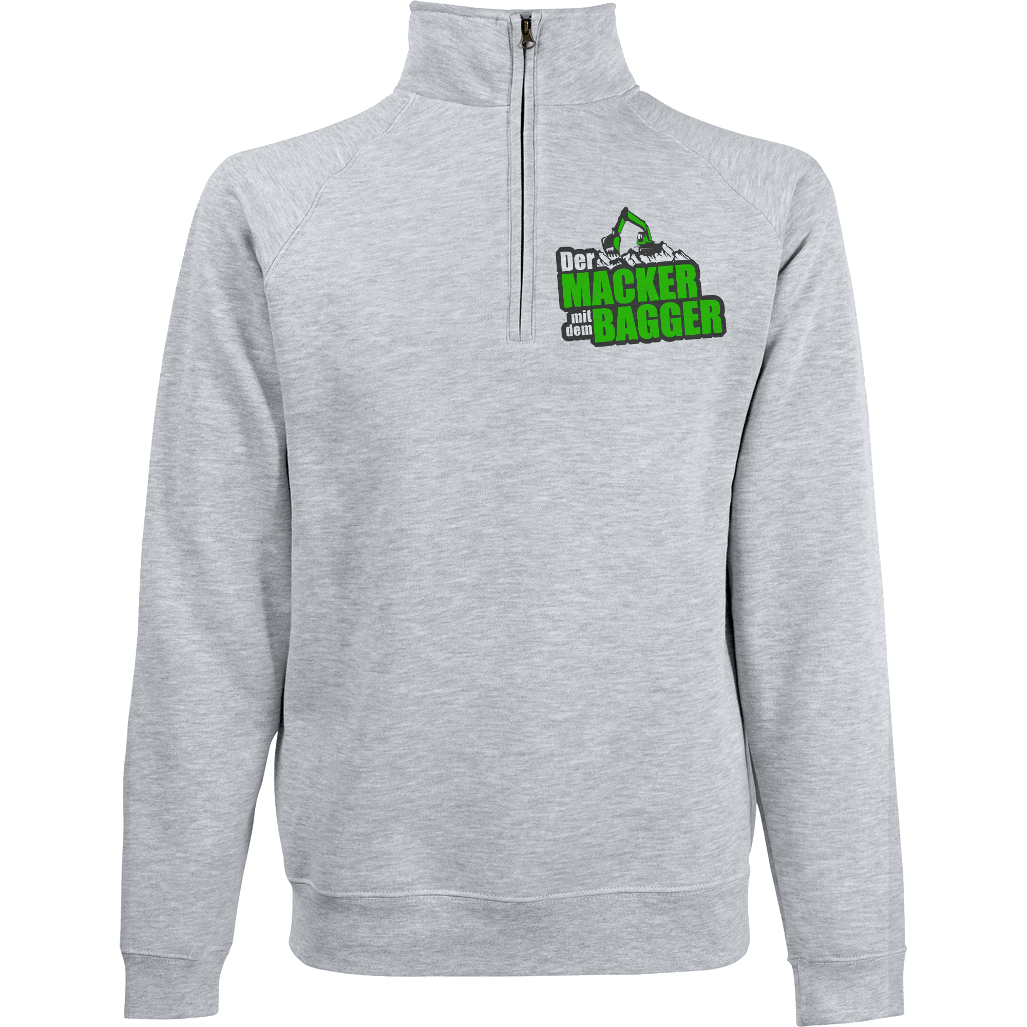 Der Macker mit dem Bagger - Pullover - Logo NEU [grau]
